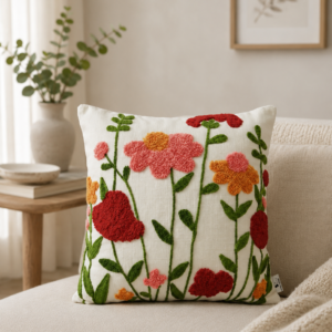 Bloom heaven tufted cushion cover