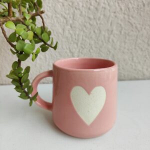 Blush Heart Ceramic Mug