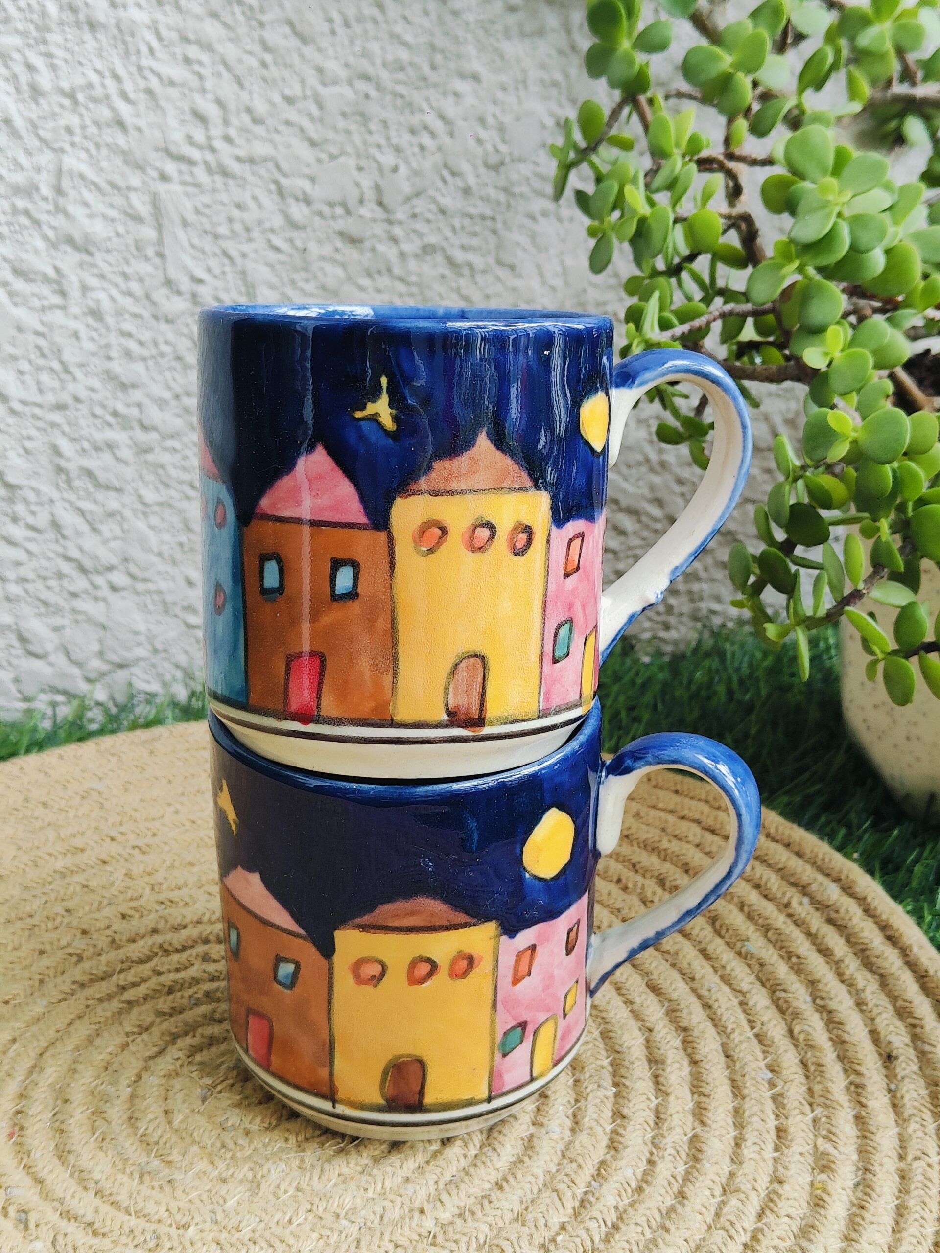 Artisan Hand Painted Mug Set - Image 4