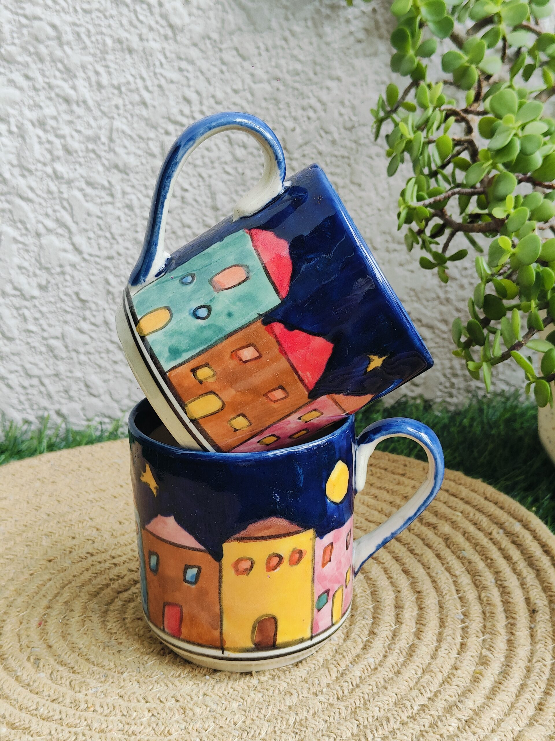 Artisan Hand Painted Mug Set - Image 2