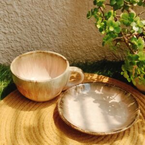 Peach Blush Studio Cappuccino Cup & Saucer