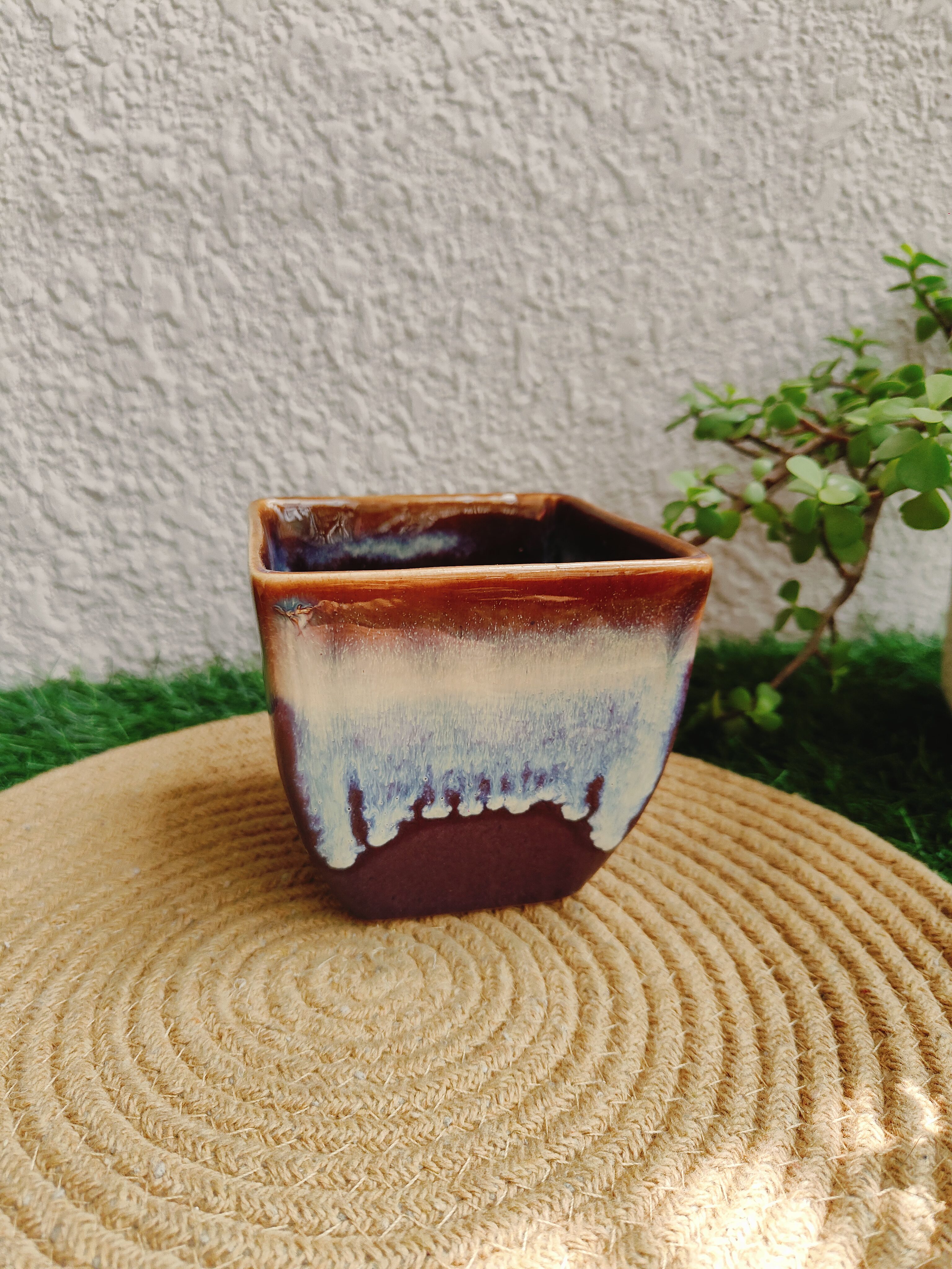 Mocha Plum Square Planter - Image 4