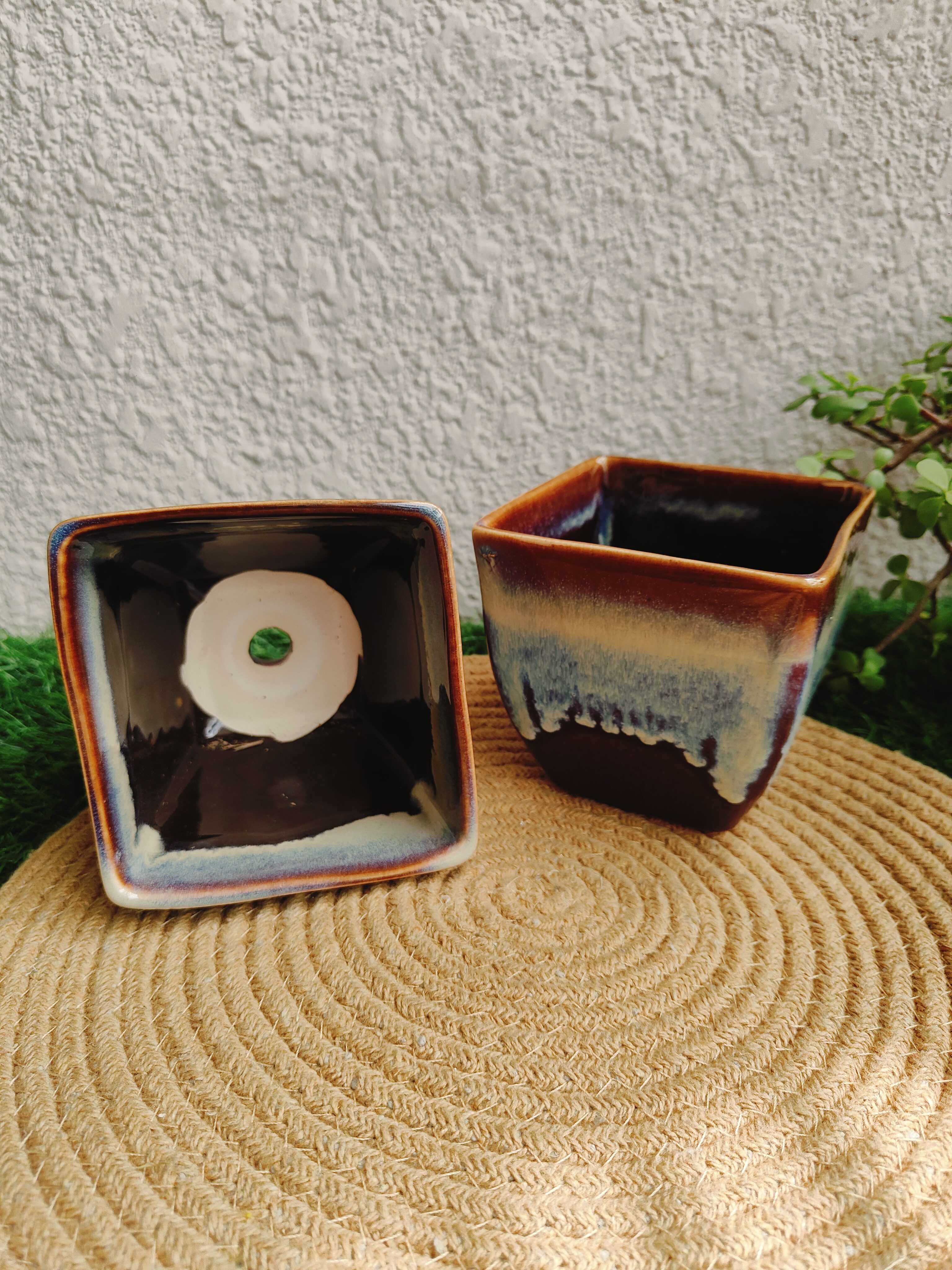 Mocha Plum Square Planter - Image 3