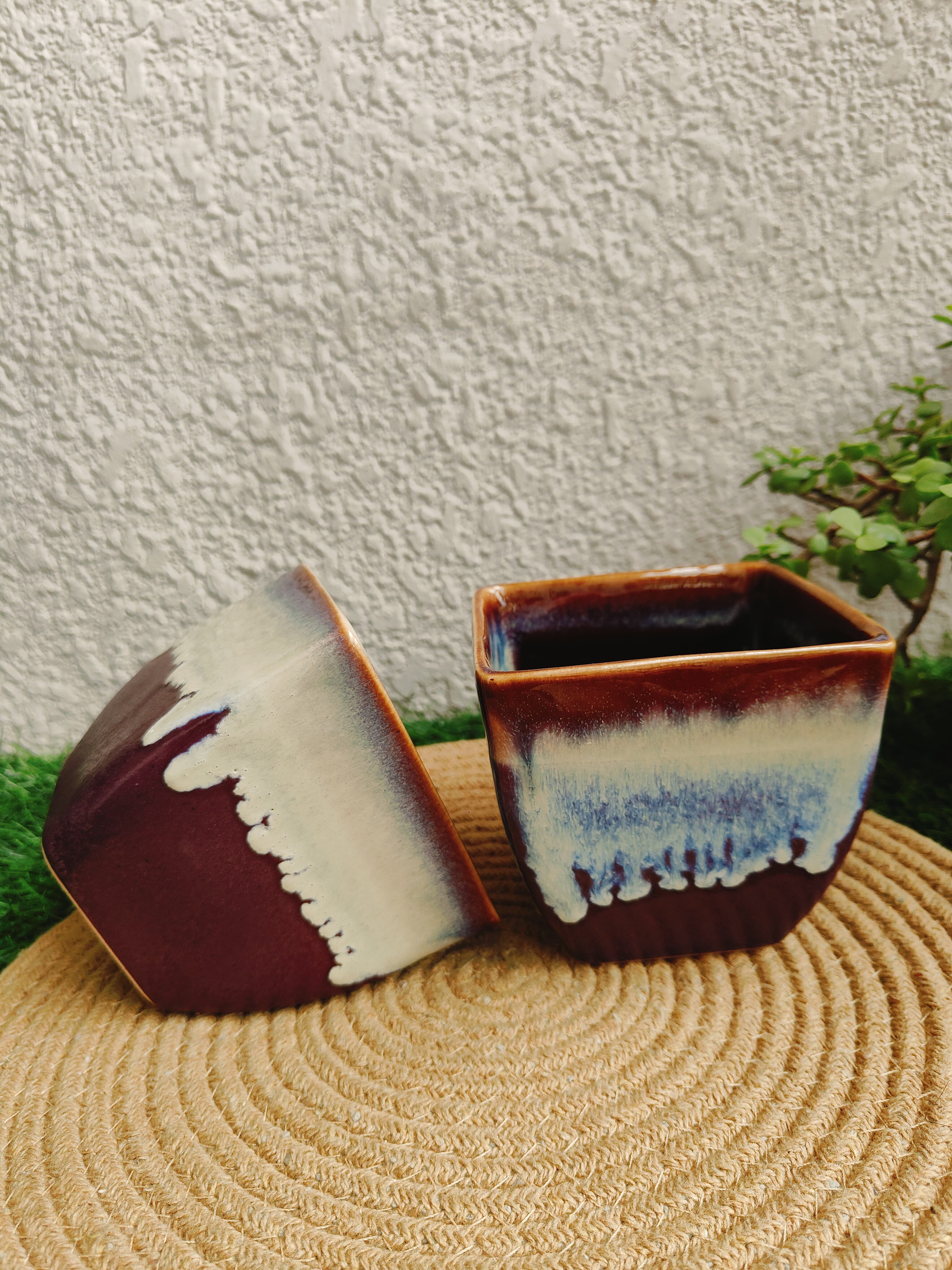 Mocha Plum Square Planter - Image 2