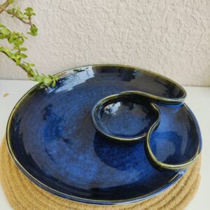 Indigo Swirl Dip Platter