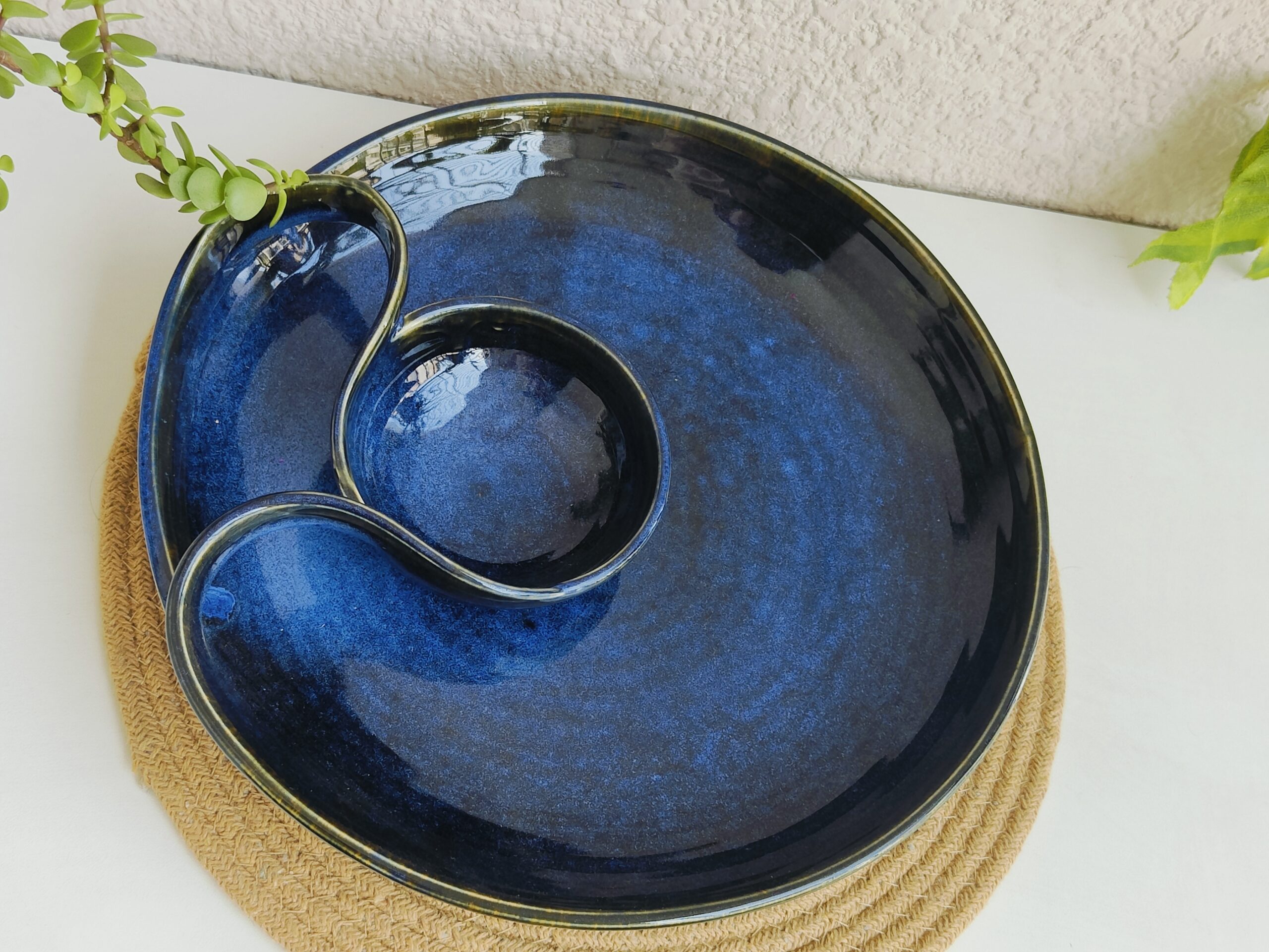 Indigo Swirl Dip Platter - Image 2