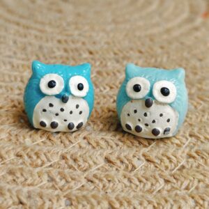 Tiny Owl Tales – Pair of Blue
