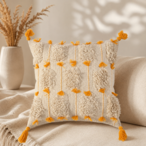Sun tassel tufted cushion cover