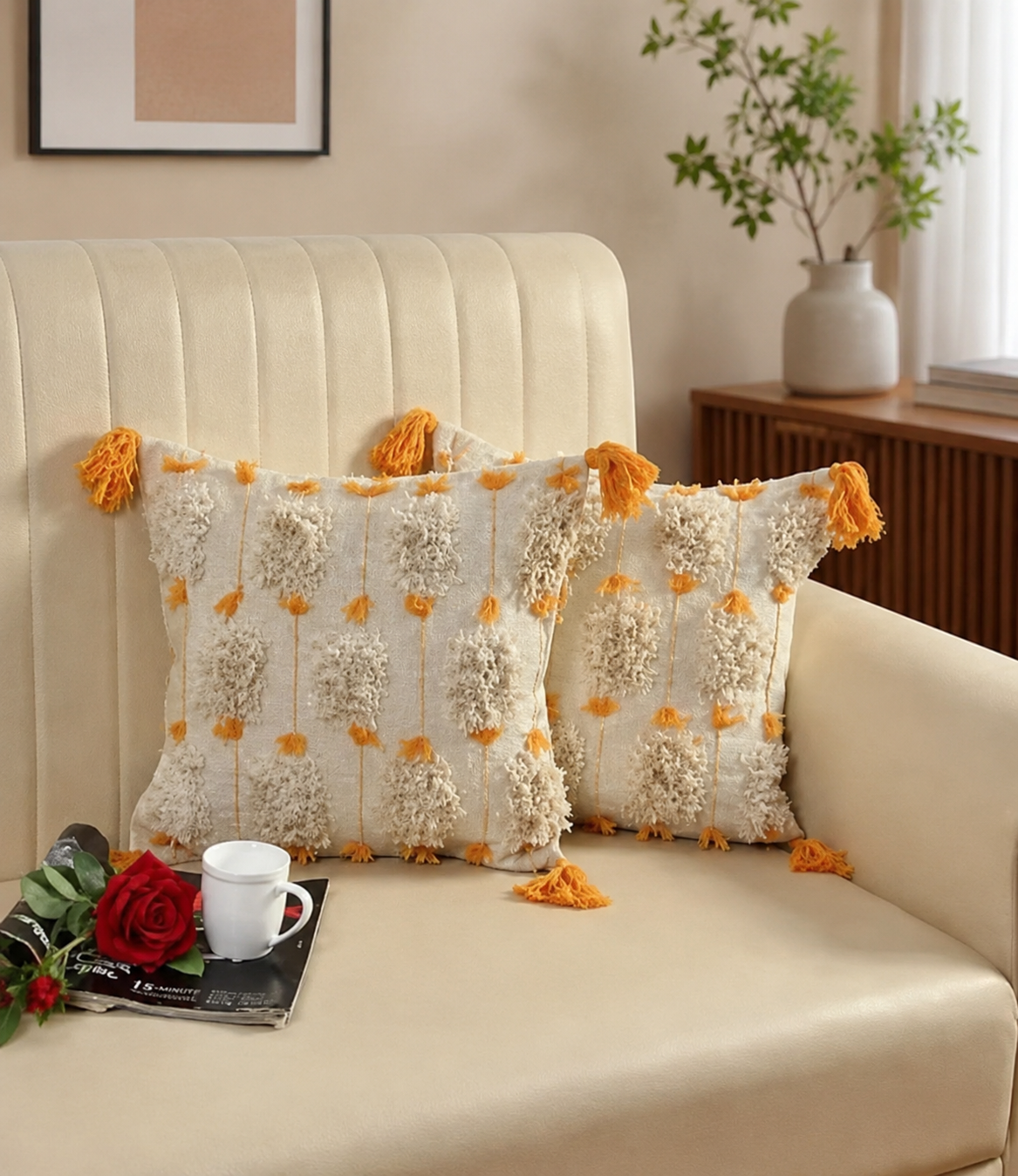 Sun tassel tufted cushion cover - Image 4