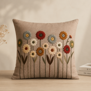 Vintage floral printed cushion cover