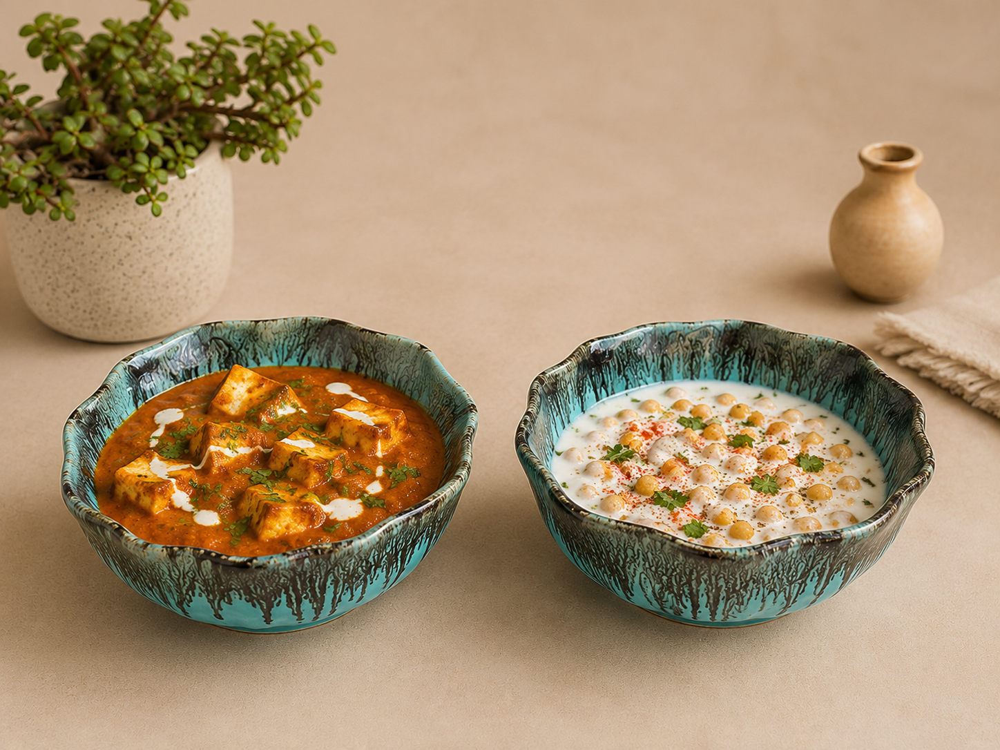 Turquoise Flora Studio Bowl Set - Image 2