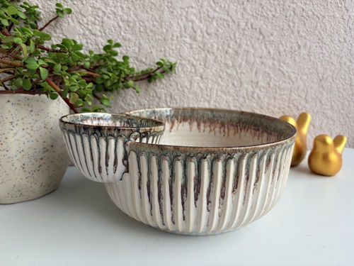 Cream Chip & Dip Bowl Large