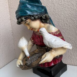 lady & dove figurine