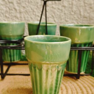 Meadow Mist Kulhad with Stand |Set of 6