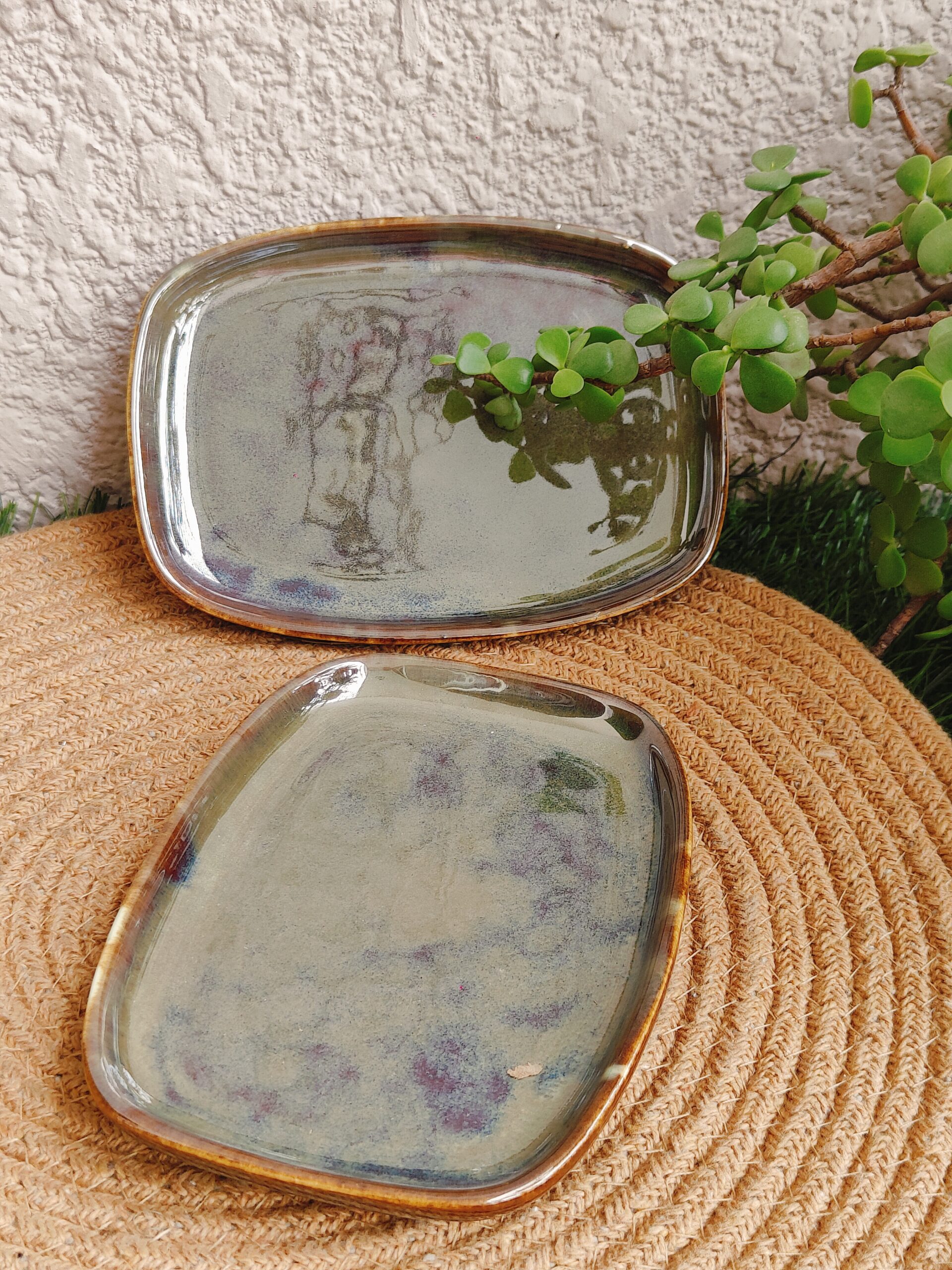 Olive Mist Studio Snack Plates | Set of 2 - Image 2