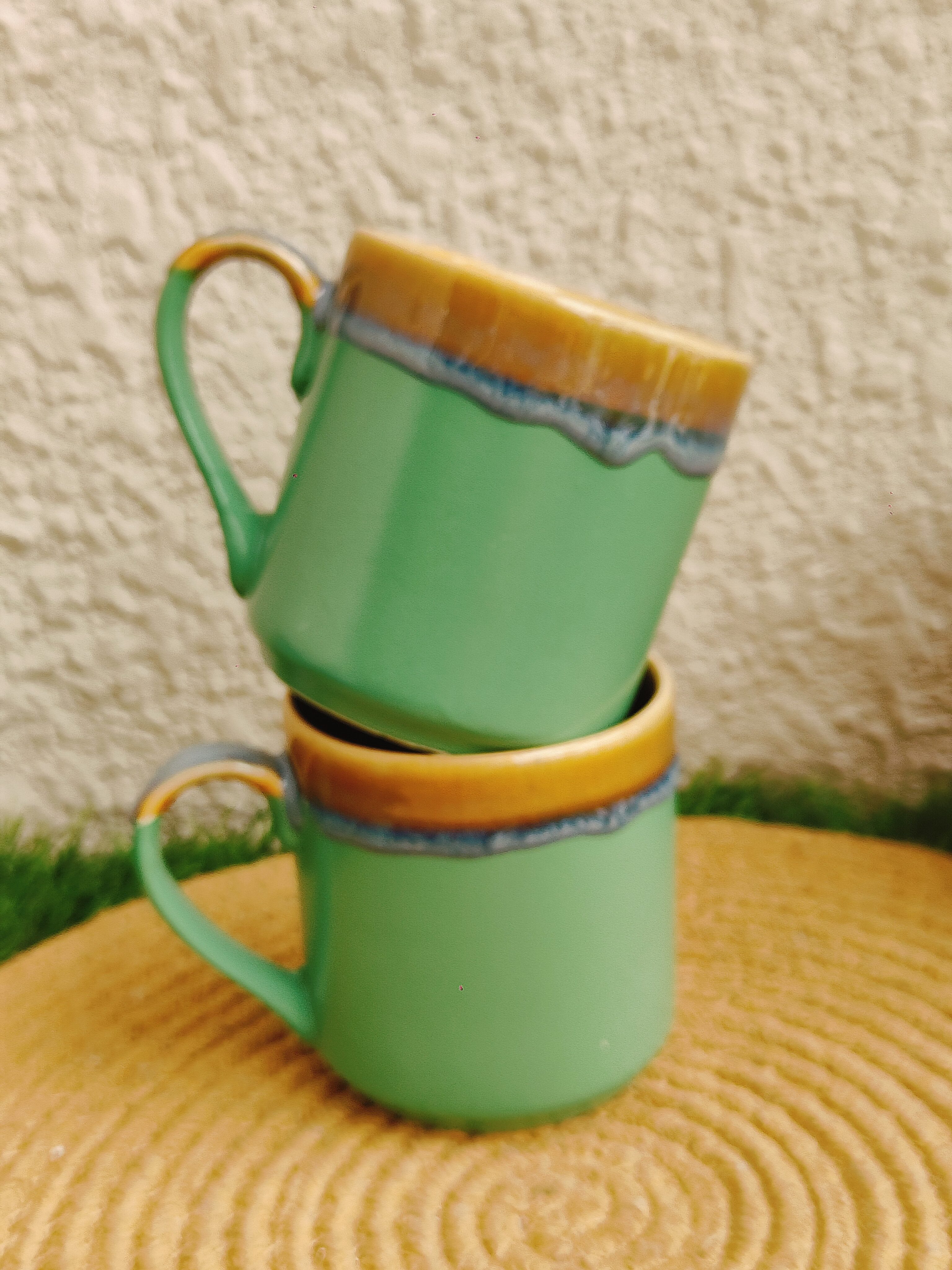 Sage Green Coffee Mug Set of 2 | 300 ml