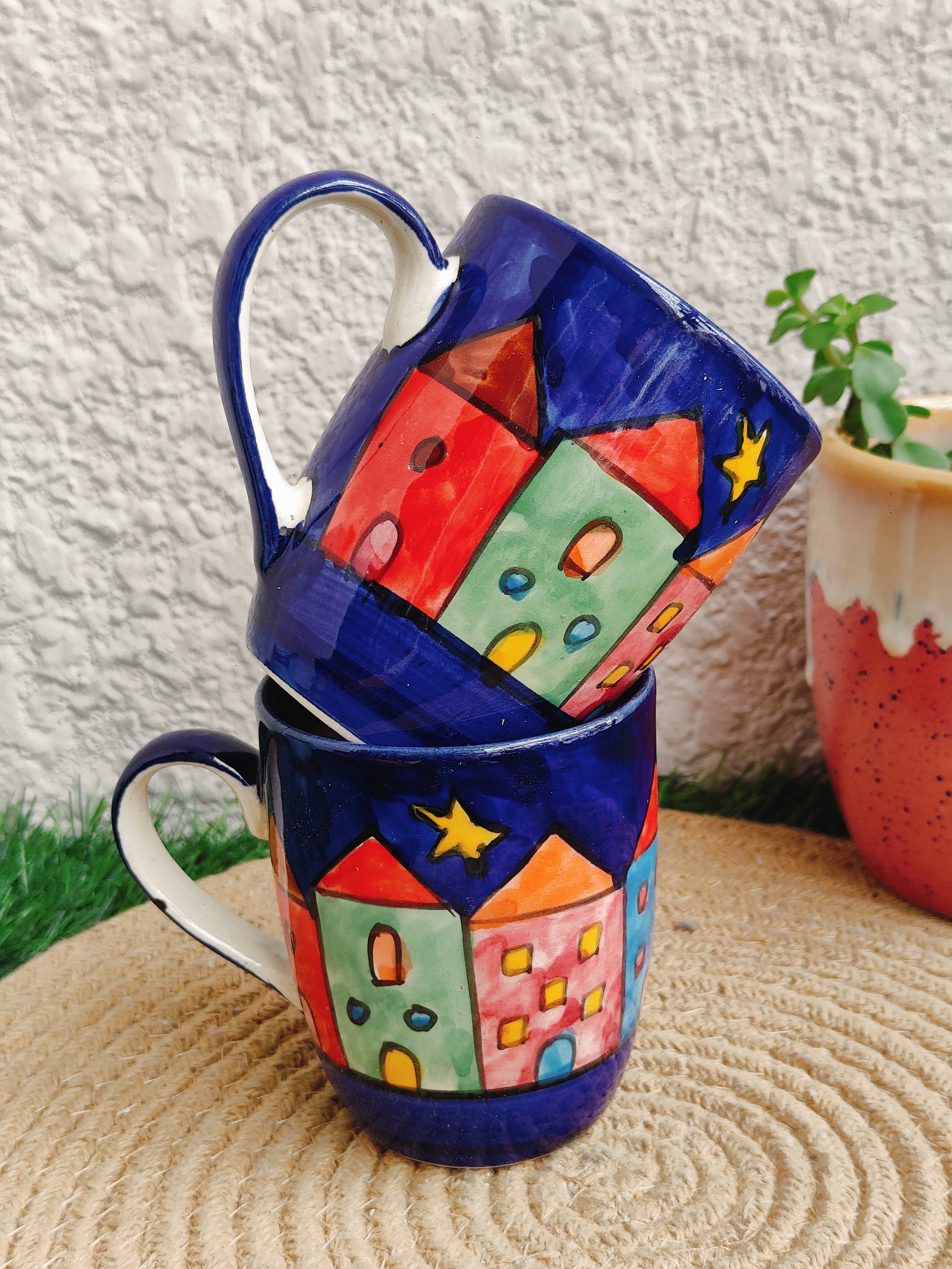Handcrafted Coffee Mug Set of 2