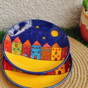 Handcrafted Studio Quarter Plates