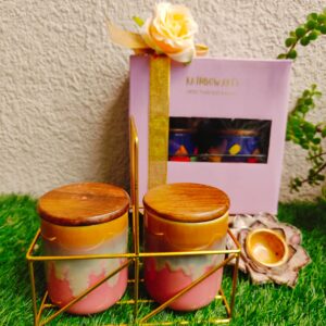 Blush Sunset Studio Ceramic Jar | Set of 2