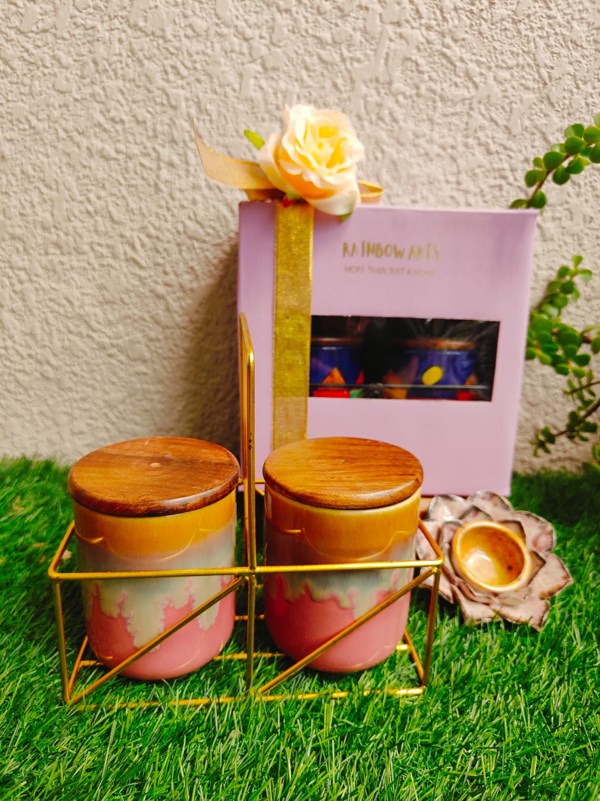 Blush Sunset Studio Ceramic Jar | Set of 2
