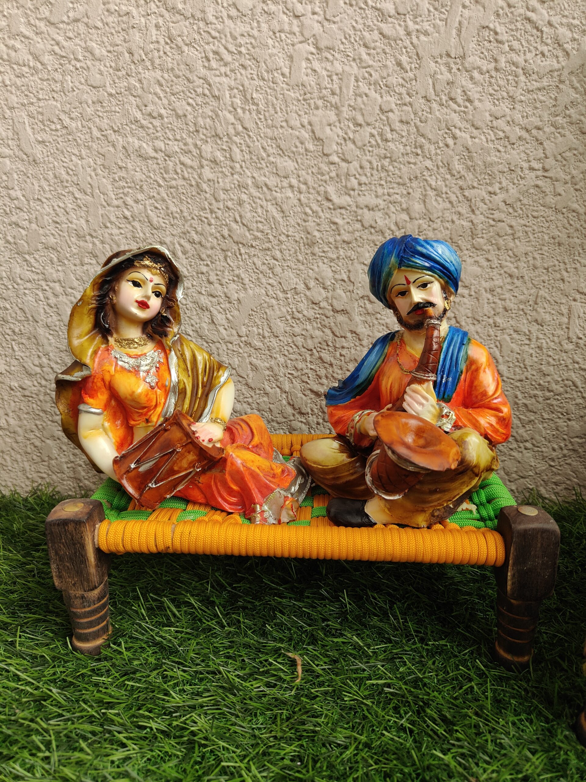Saffron Folk Mini Khat Decor