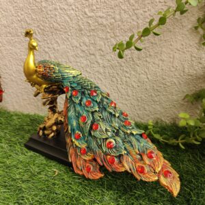 Luxury Golden Peacock Showpiece