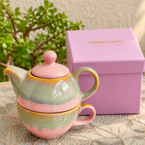 Studio Glazed Ceramic  One Cup Kettle | Handmade Ceramic Gift